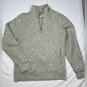 J.Crew Men’s Mock Neck Quarter 1/4 Zip Pullover Sweater Gray Size Small